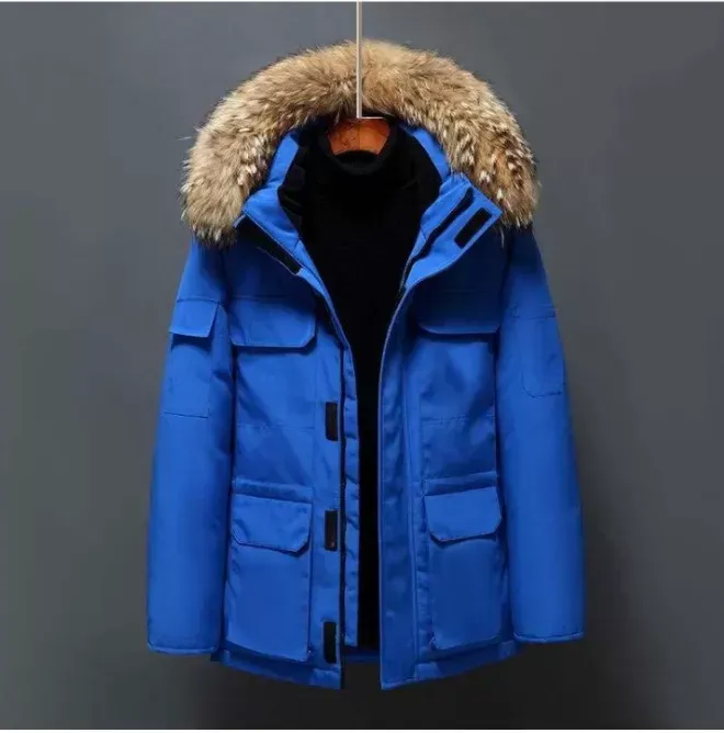 Designer Down Jackets for Men Winter Coats Thickened White Duck Down Casual Hip Hop Street Style with Collar Hat Asia Size M XXL