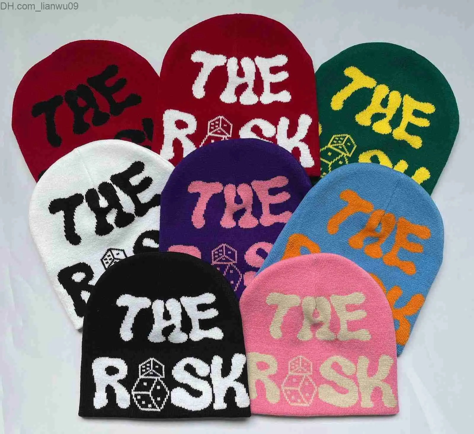 Bonnet/tête de mort casquettes BeanieSkull casquettes femmes filles Y2K bonnet pour automne printemps hiver tricot tête de mort casquette lettres drôles Jacquard Kpop Style coréen 230710 Z230819