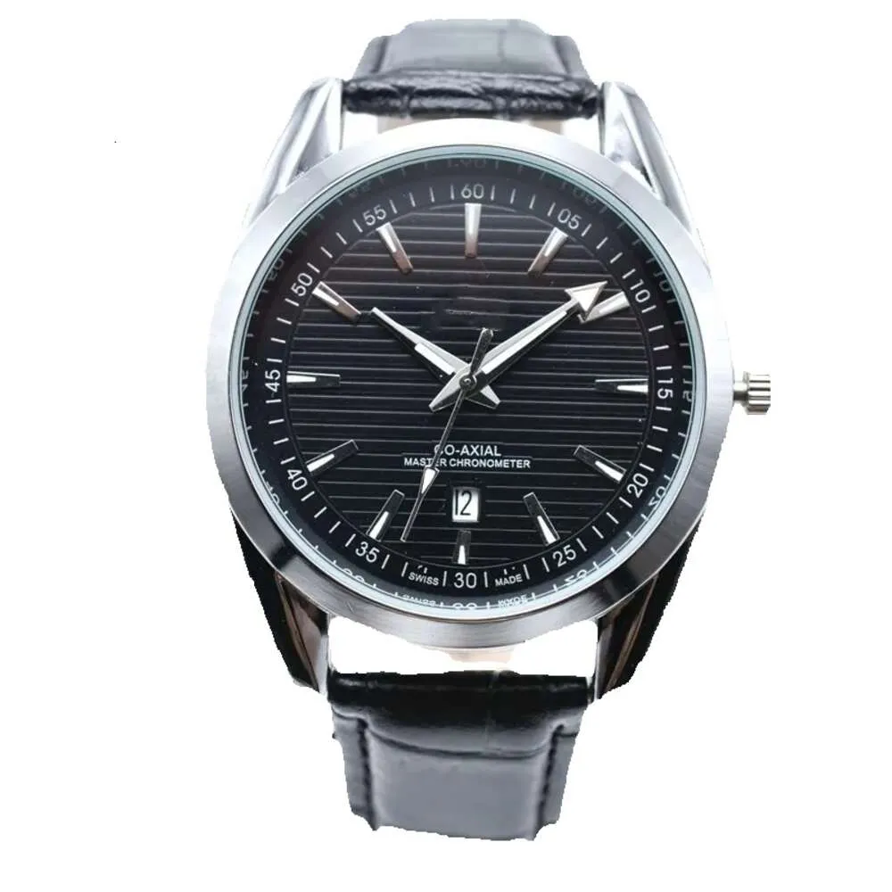 En vente, nouveau style 40 mm rond en cuir quartz Fashion Mens Watches Auto Date Men Robe Designer Watch Wholesale Male Maly Gifts Wristwatch544