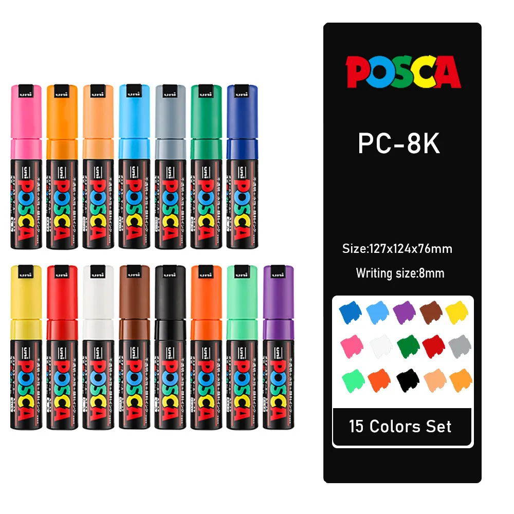 Posca - PC-1MR - Rotuladores de pintura - 0,7 mm - Juego de 23 colores :  : Hogar y cocina
