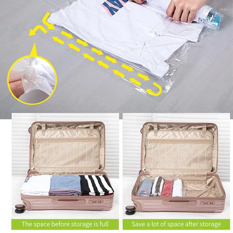 1Pcs Clothes Compression Storage Bags Hand Rolling Clothing