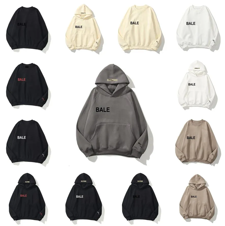 Mes hoodies tasarımcı sweatshirtler erkek ve kadınlar için gevşek polar kapüşonlu cadde gündelik büyük boy hoodies balen