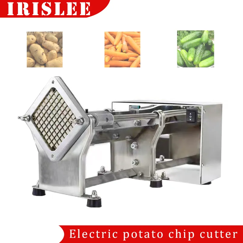Electric Potato Cutter Potato Chip Fries Cutting Machine Vegetable Slicer