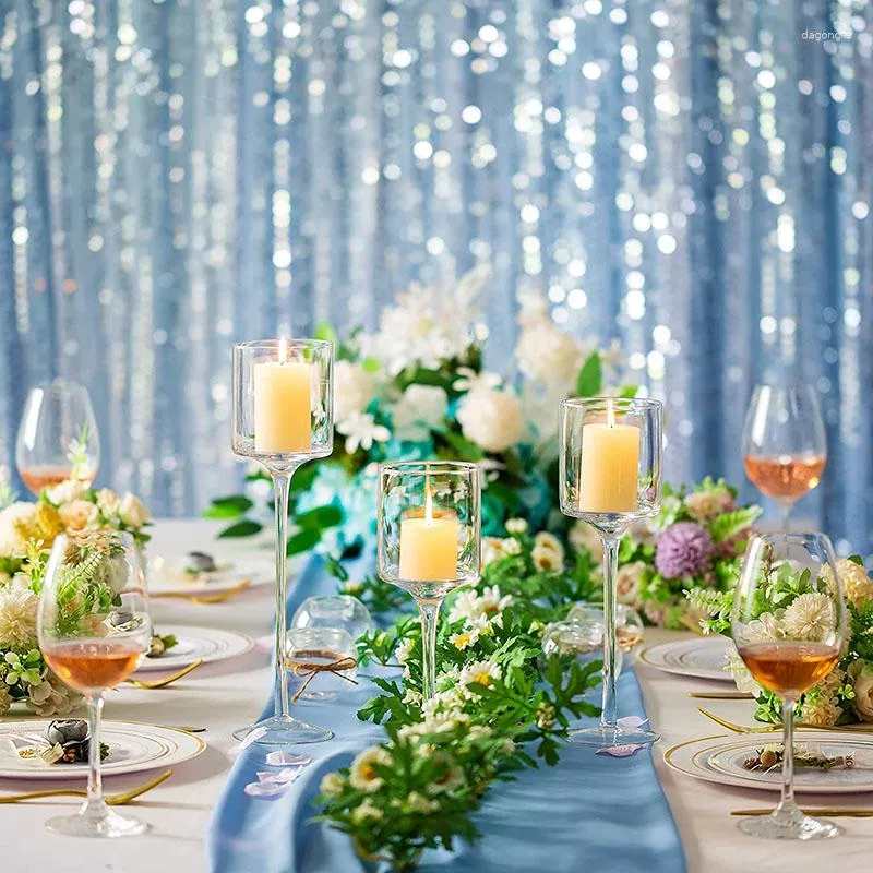 Glass wedding candle holders deals