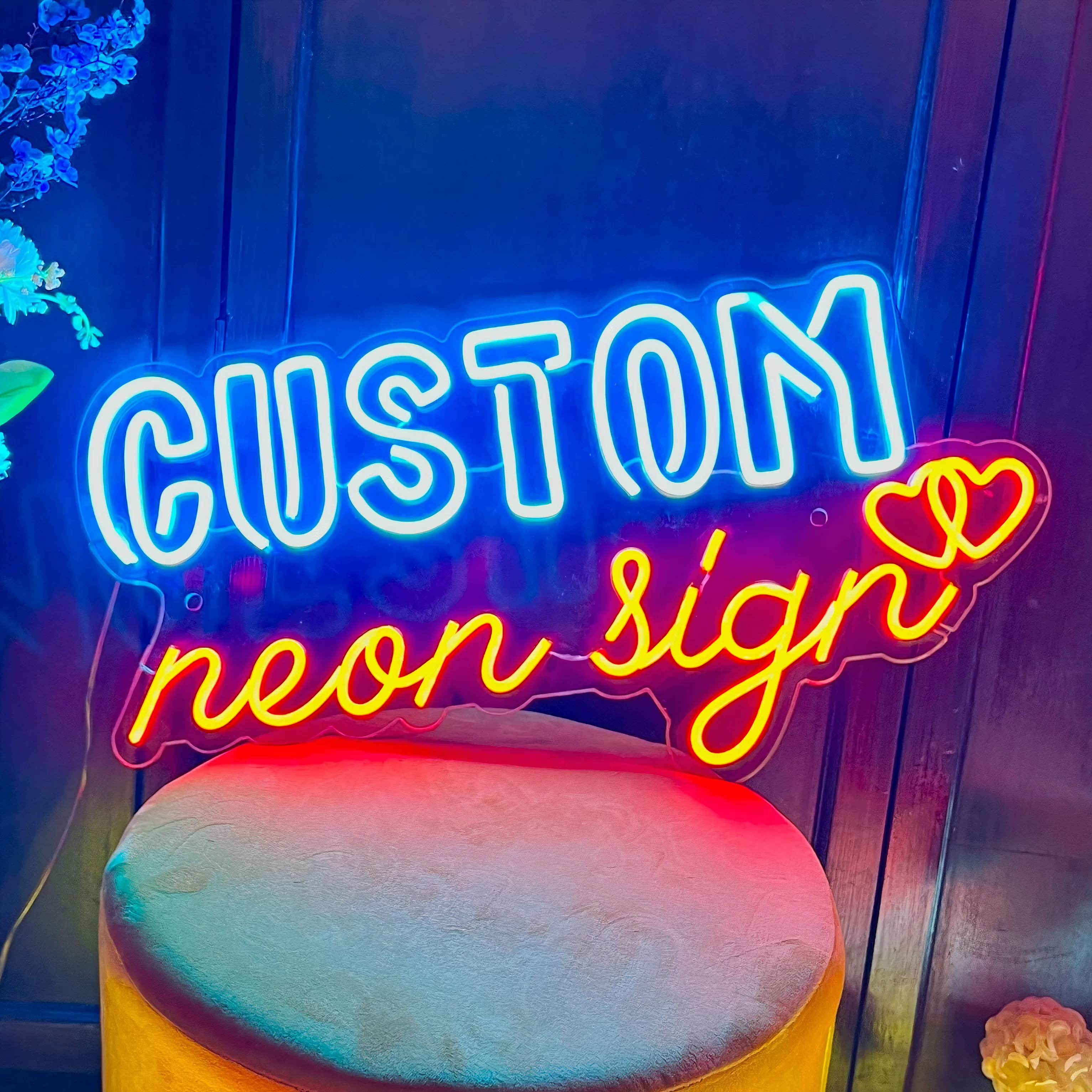 Custom Neon Signs LED Lights Birthday Party Decoration Company Logo Bar Pub Gaming Zone Wedding Signs Dimmable Signs Power Adapter & Hanging Kit Included