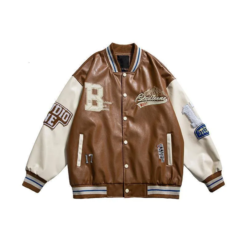 Retro Leather Bomber Custom Varsity Jackets For Men American 90s Style Autumn Casual Trend Motorcycle And Korean Baseball Uniform Style 230818 From Lu04 21.15 DHgate.Com