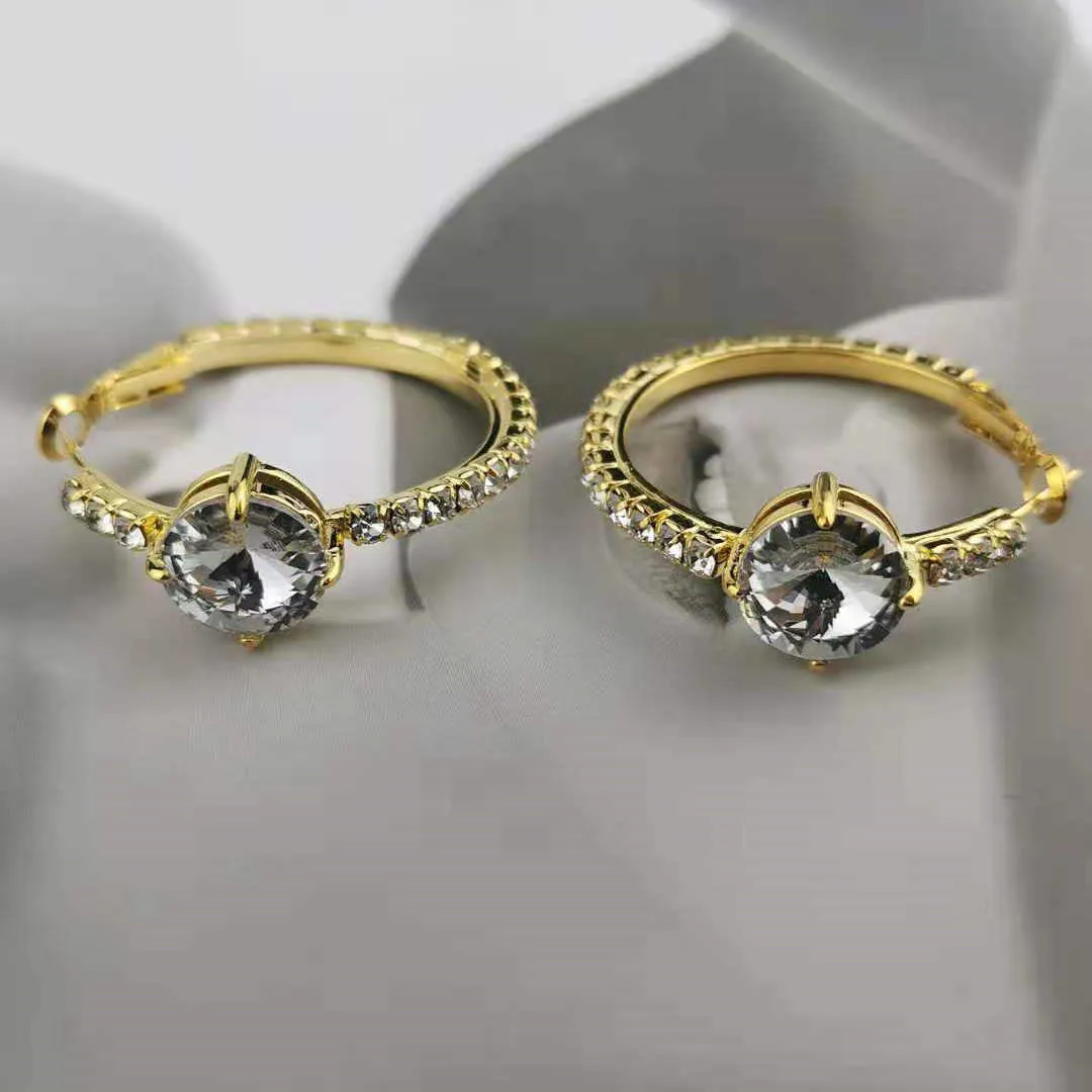 Marque Designer MiuMiu Boucles d'oreilles de mode nouveau plein diamant personnalisé boucles d'oreilles de style cool mode féminine zircon Hoop Boucles d'oreilles de haute qualité Accessoires Bijoux