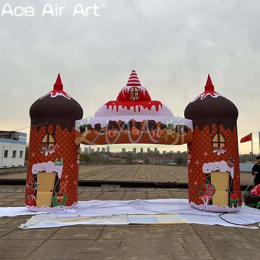 Giant Inflatable Christmas Archway - Mixed Color Castle Entrance for ...