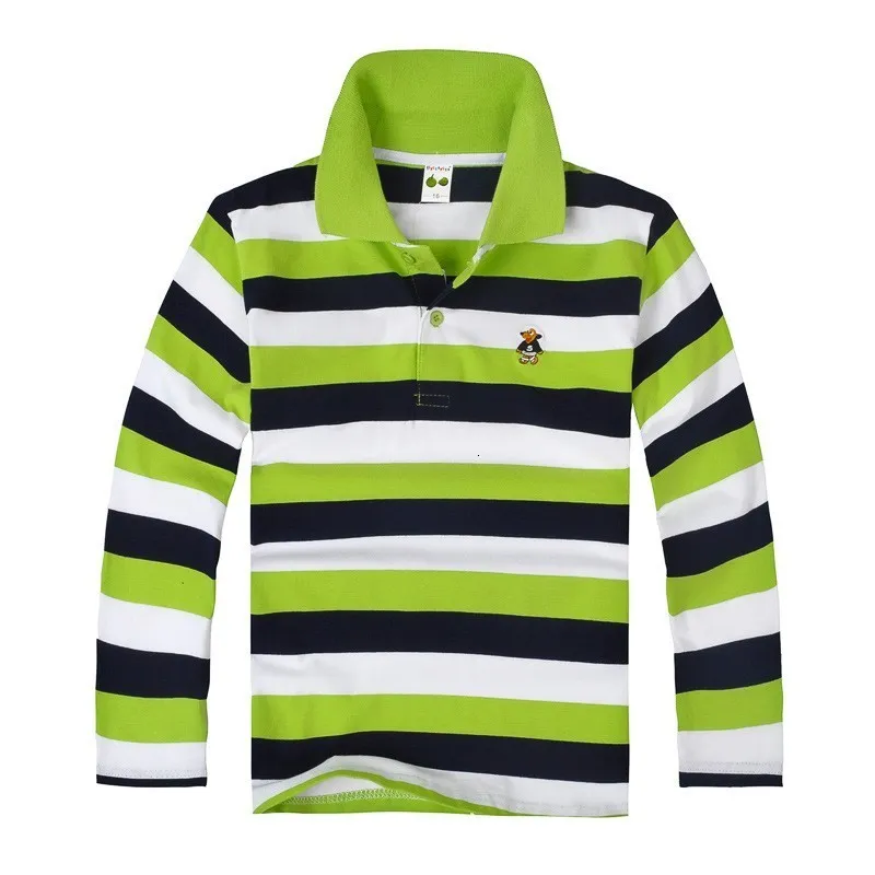 Spring Childrens Striped Striped Golf Shirts Outfits For