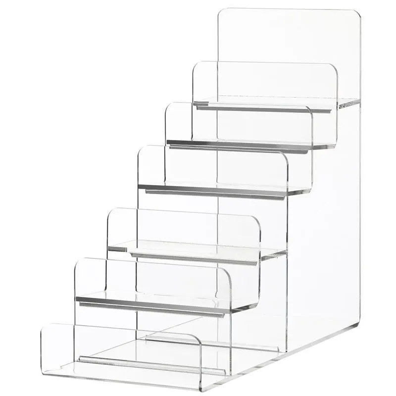 Articoli di novità Clear Acrilic Display Porta borsetta Gioielli Display Scaffale Multitet Portieri Multiyer Portabolo Crack Desktop Makeup Organizzatore 230817