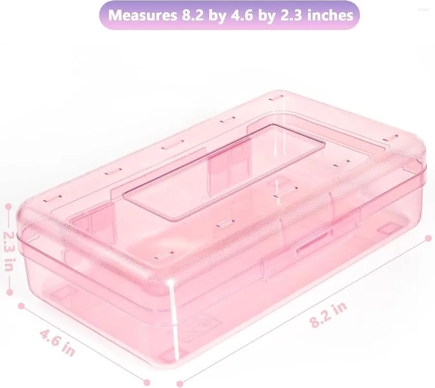 Transparent Plastic Pencil Box, Large Capacity Pencil Case, Pencil Boxs for  Kids Adults, Hard Crayon Box Storage with Snap-Tight Lid for School Office  Supplies 