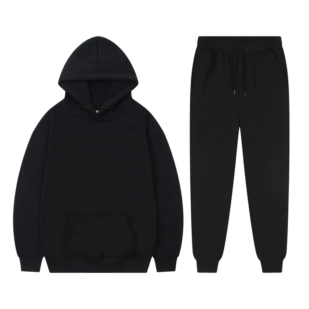 Mens Tracksuits Hoodie مجموعات النساء الصلبة من النوع الثقيل مجموعة من قميص Longsleeved سراويل الصوف القطبي من قطعتين بدلات y2k sweatpants 230818