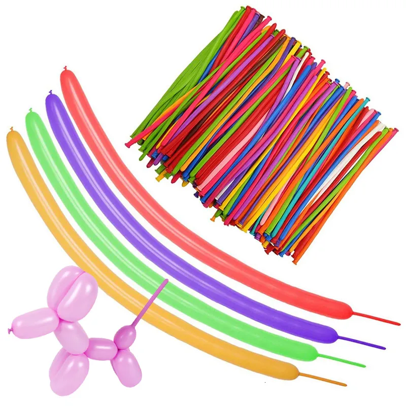 Autres fournitures de fête d'événement 50100 pcs Mélanger la couleur 16cm26cm ballon Mariage Anniversaire Décoration Ballons Magiques Enfants Assortiment Latex Long jouets RQX 230818