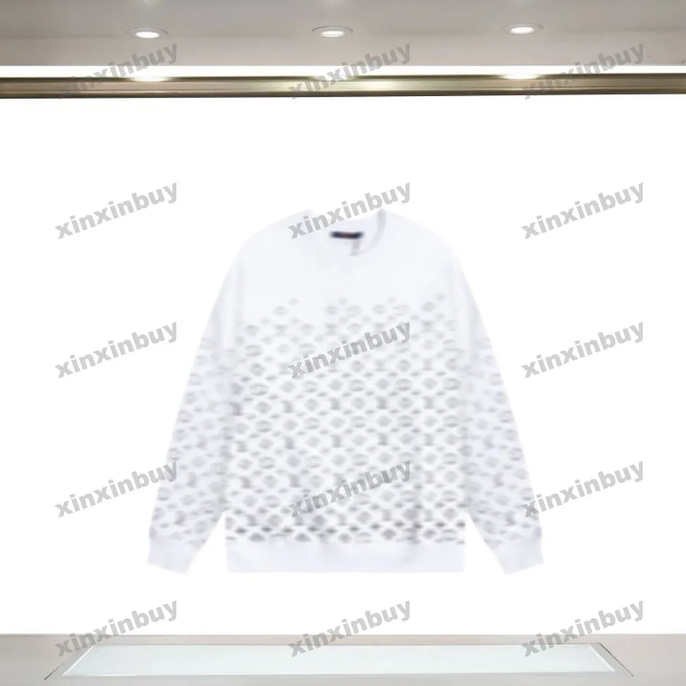 xinxinbuy Men women designer Sweatshirt Gradient Letter Printing sweater yellow black white XS-L