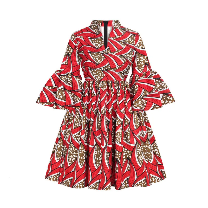 Этническая одежда сексуальное v Neck Mini платье Женская африканская одежда лето дасики цветочный принт повседневные платья для вечеринок для 230818