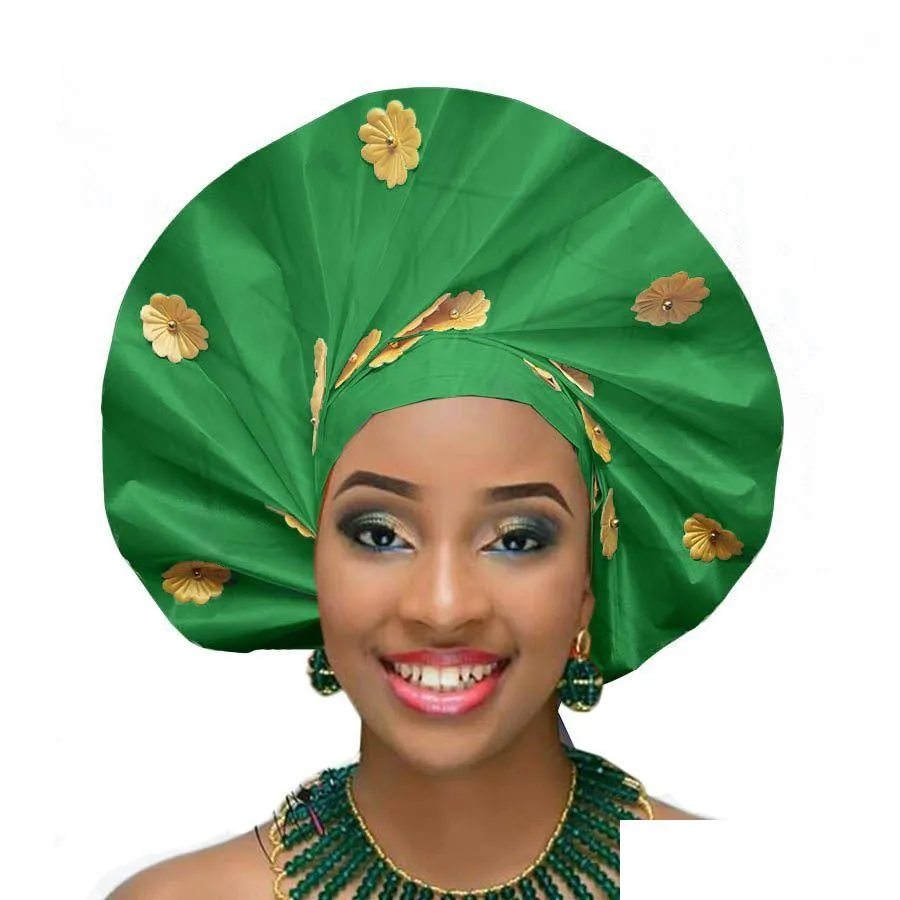 Accessori per capelli African Sego Headtie Nuovo turbante Aso Oke Gele Fashion Headwraps Drop Delivery Products DHN5T