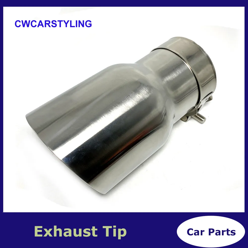 Stainless Steel vehicle Refitting Universal Exhaust Car Muffler Tail Throat Car Modification For BMW E90 Exhaust Tip W222 Pipe