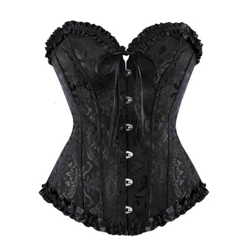 Cursia sexy di corsetti sexy Tumm Tumm Tummy Corset Tops di pizzo floreale per donne stampa fiore corsetto vintage corsetto di lingerie goloso corselet overbust plus size 2308017