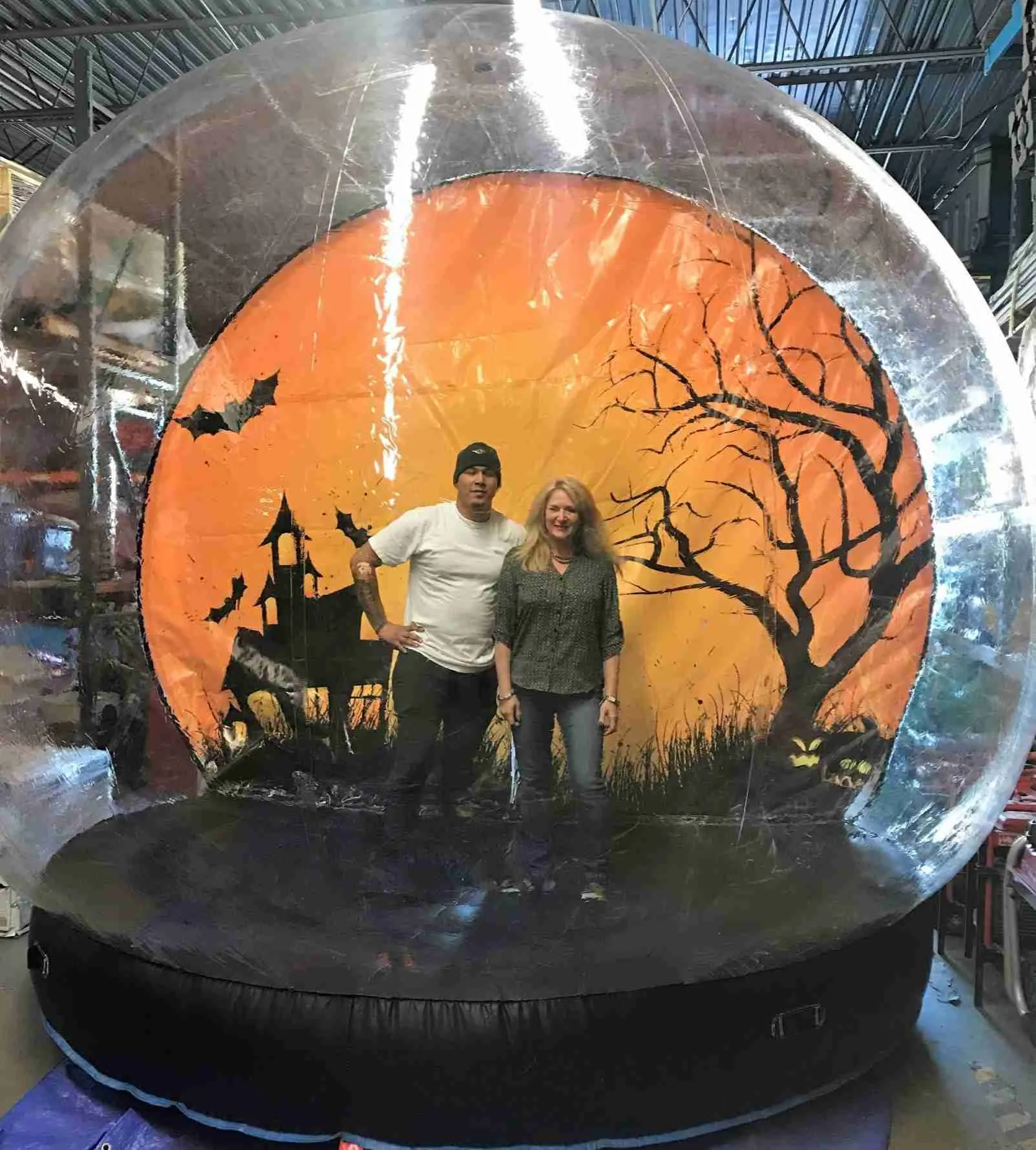 Christamas Inflável Snow Globe 3m (10ft) DIA Beautiful Globo de Bolha Inflável para Photo Photo Booth Clear Clear