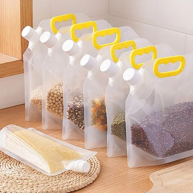 Organização de armazenamento de alimentos Conjuntos de 15pcsrice Bacha de embalagem grãos selados à prova de umidade e à prova de insetos espessados ​​portáteis portáteis 230817