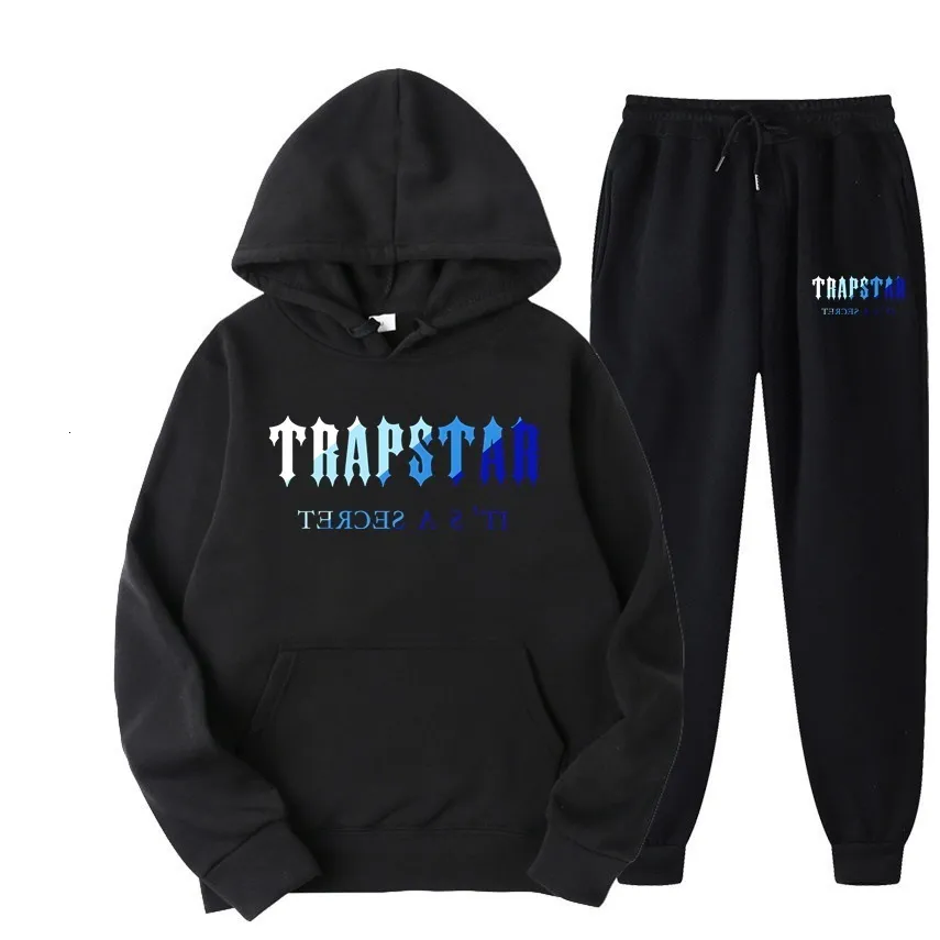 نساء من قطعتين سراويل Trapstar TrackSuit 2 قطع وضعت الأكمام طويلة من النساء هوديز القطن Sweatshirtpants بدلة 2YK هوديي الرياضة الركض مجموعات الرجال 230818