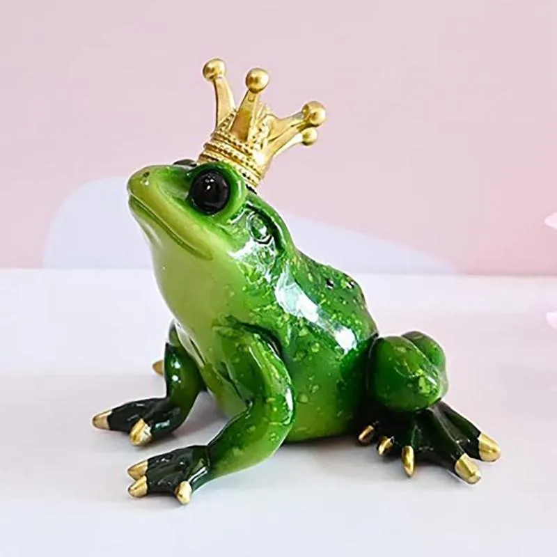 Garden Decorations Statues Figurines Animal Frog Sitting Sculpture Art Cartoon For