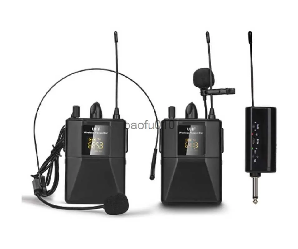 Mikrofony UHF bezprzewodowy zestaw słuchawkowy mikrofonu z nadajnikiem i odbiornikiem cyfrowy zestaw słuchawkowy nadajnika nadajnika do nauczania HKD230818
