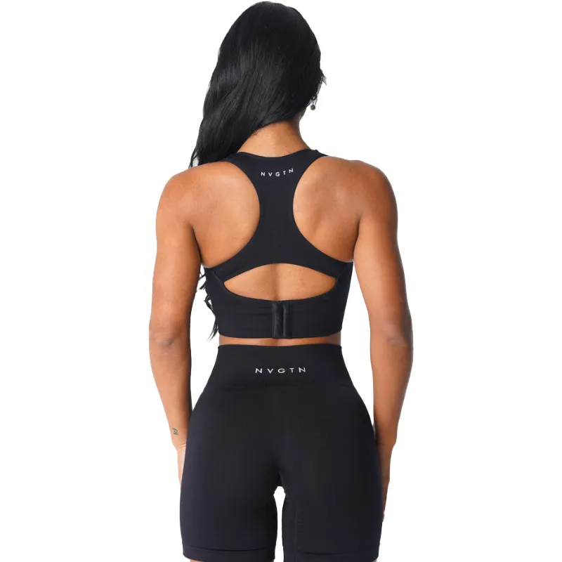 Yoga Outfit Nvgtn Ignite Seamless Bra Spandex Top Woman Fitness Elastic Breathable Breast Enhancement Leisure Sports Underwear 230817