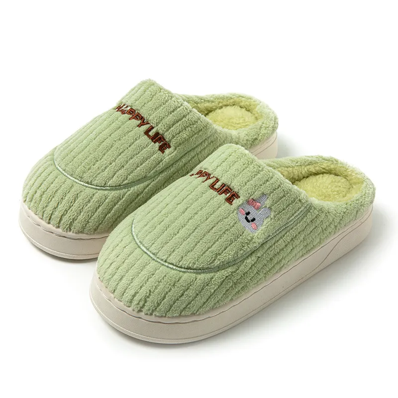 Mulheres Inverno Casa Autumn Novo produto Frete grátis Sapateiros de algodão de inverno de inverno verde piso de madeira roxa verde Sapatos externos respiráveis ​​respiráveis ​​respiráveis