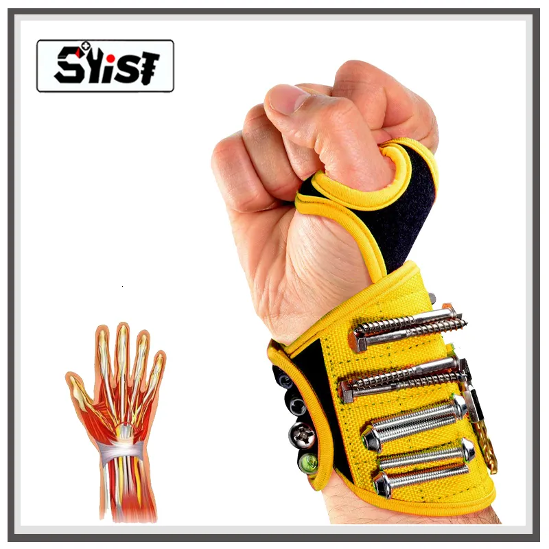 Tool Bag Magnetic Wristband with Strong Magnets Holds Nails Drill Bit. Gift for Father Boyfriend. Belt Screw Holder Tool Storage Wrist 230817