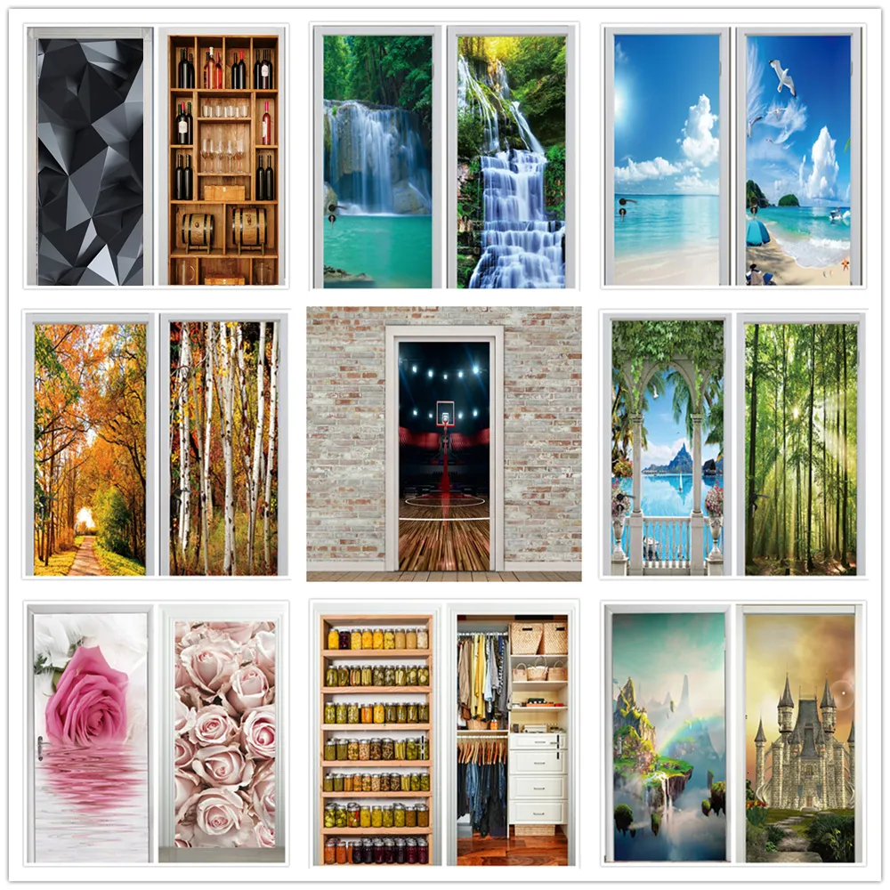 Adesivi a parete Decorazione decorazione 3D Wallpaper Design moderno Design autoadesivo Adesivo impermeabile poster RE Murales Decor Home Deur Sticker 230817