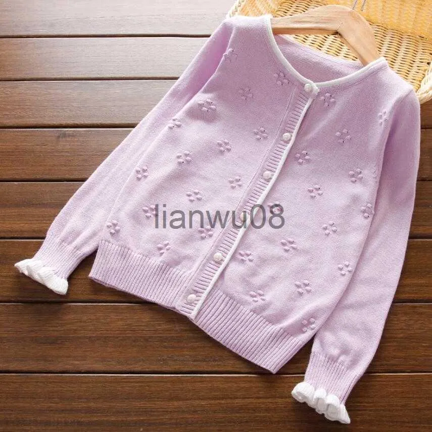 Pullover Autumn Baby Toddler Teen Clothes Girls Knitted Cardigan Girl Sweater Tops Kids Coats Jackets Sweaters Cardigan Children Outwear x0818