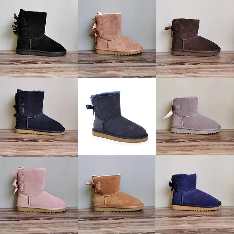 Fluffy slides Australië Boots Designer laarzen Sneakers enkel Korte Winterschoenen Triple Black Chestnut Purple Pink Gray Gray Classic Dames Ladies Girls 36-41