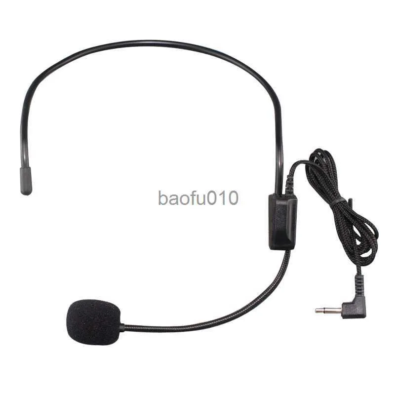 Microphones Portable Vocal Wired Headset Microphone for Amplifier Speaker with Dynamic Mic Loudspeaker Tour Guide Teaching Lecture Karaoke HKD230818