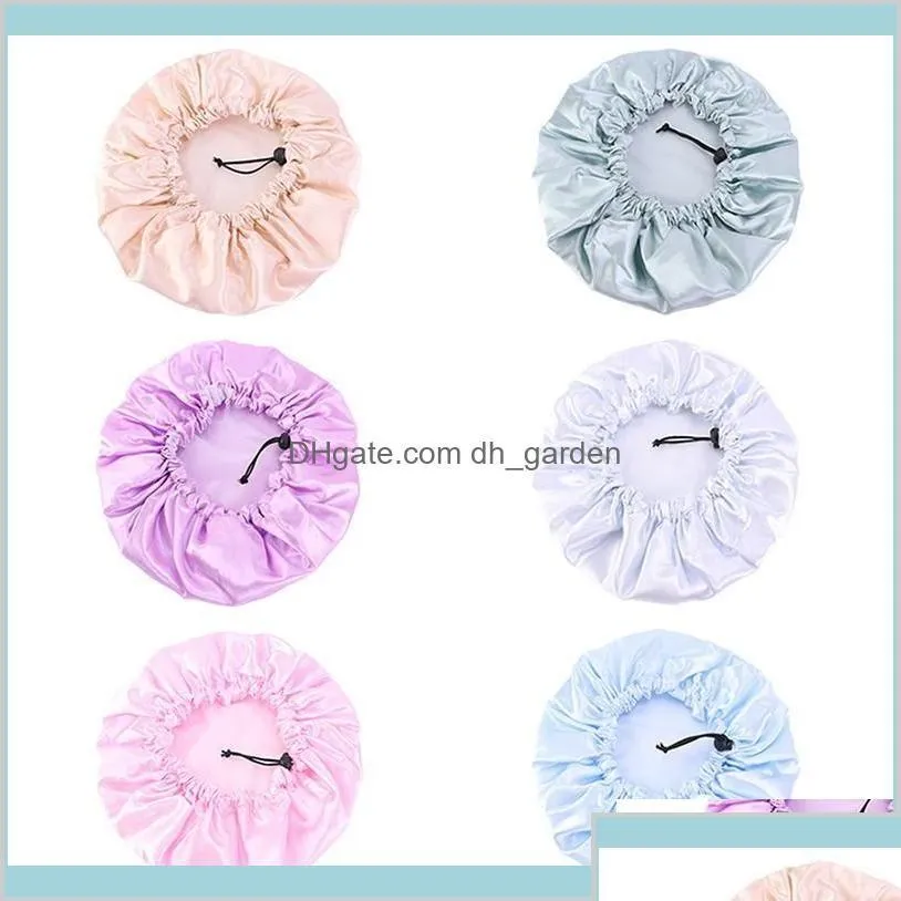 Boneie / Couchons de crâne Bonnet en satin Ajustement Imprimer une grande couche à double couche Sleep ER ER CAP NUM