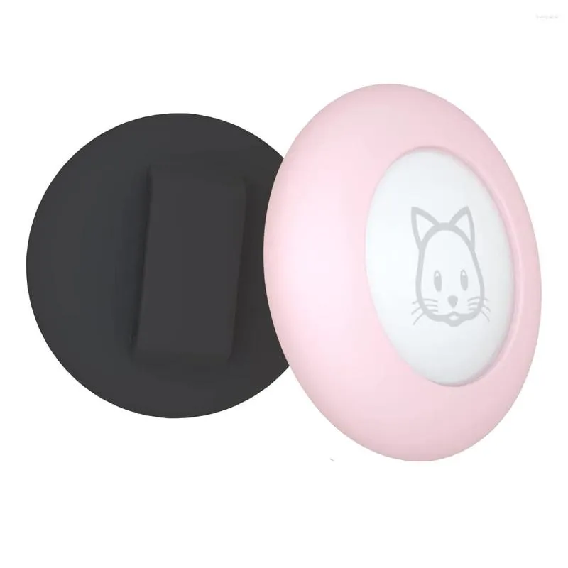 الياقات الكلاب حامل طوق القط لعلامة الهواء متوافقة Apple Airtag GPS Tracker 2Pack Cover Cover Black and Pink