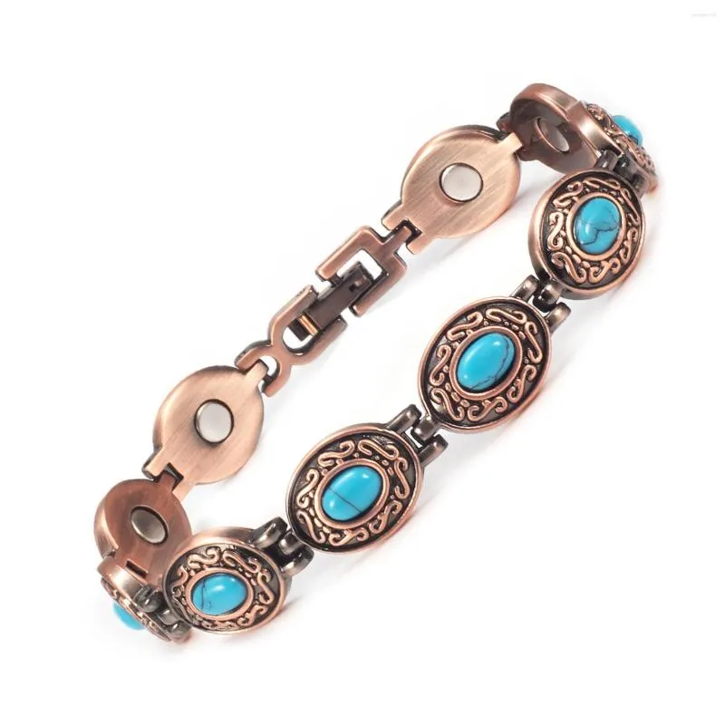OKtrendy Pure Copper Magnetic Therapy Bracelet Arthritis Pain Relief &  Carpal Tunnel Magnetic Copper Bracelets for women