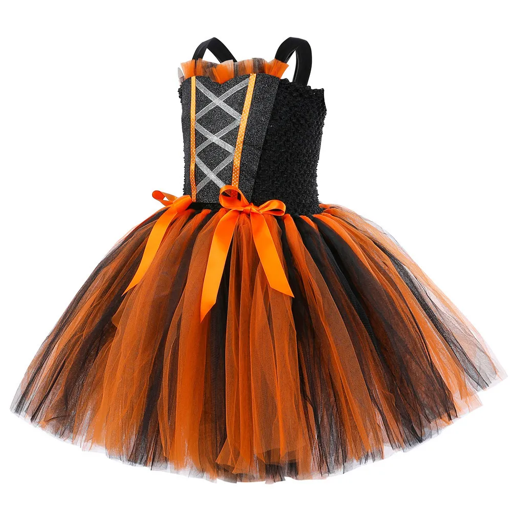 black and orange halloween dress Enchanting Orange & Black Witch Costume