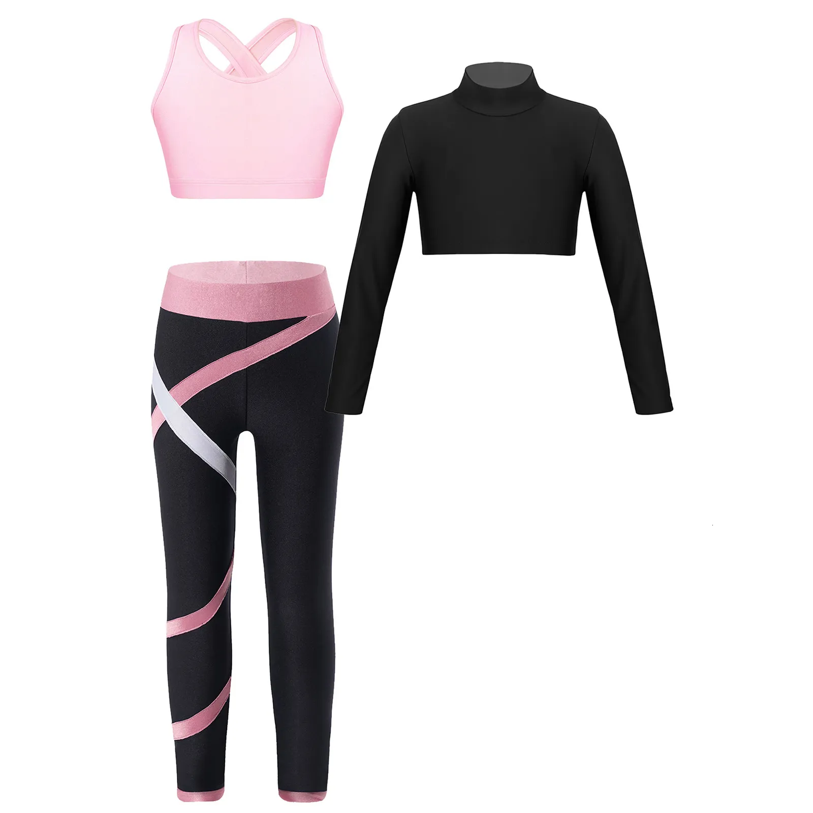 Girls High Pulse Yoga Set For Ballet, Gymnastics, And Fitness Tracksuit  With Performance Fitness And Running Clothes From Nan08, $19.82