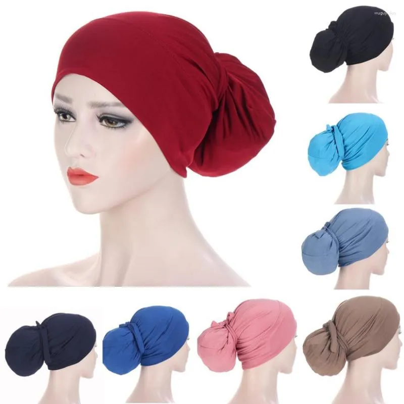 Ethnic Clothing 2023 Inner Hijab Caps Ready To Wear Bonnet Hat Headwrap Muslim Female Turban Femme Musulman Turbante Mujer