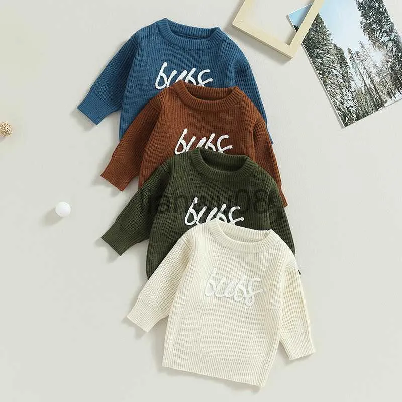 Pullover baby maglioni caldi autunno inverno ragazzi ragazzi ragazze a manica lunga a maglia maglione ricamo ricamo per maglione neonato per jumper abiti da jumper x0818