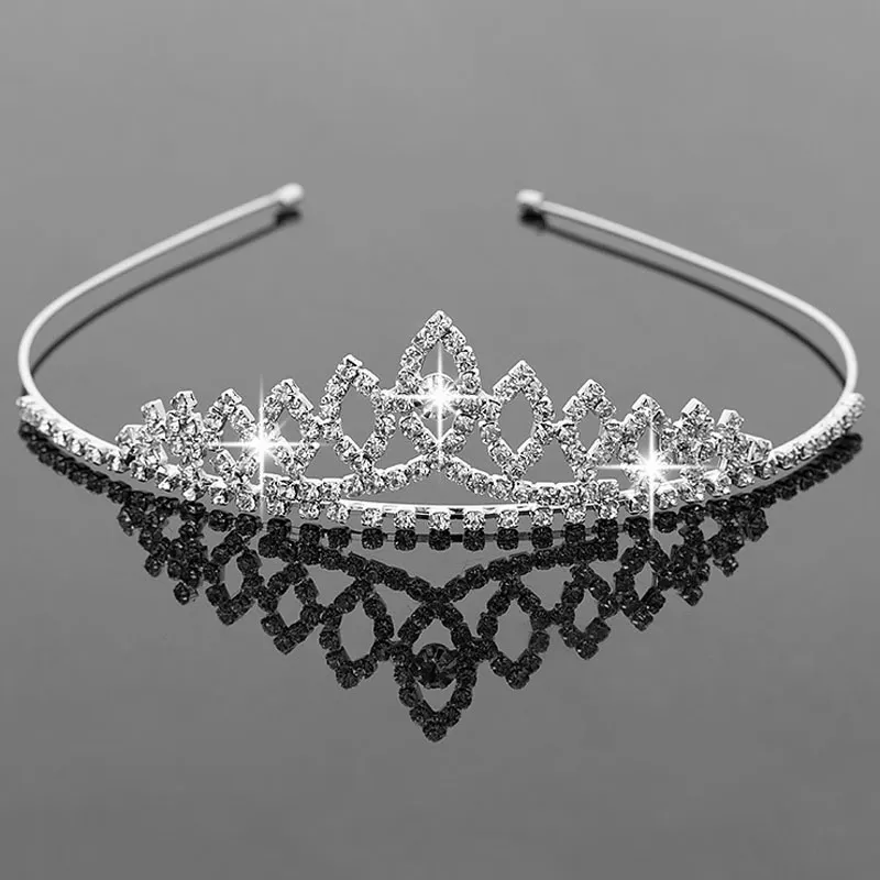 Flickor kronor med strass bröllop smycken brudhuvudstycken födelsedagsfest prestanda tävling crystal tiaras bröllop accessor