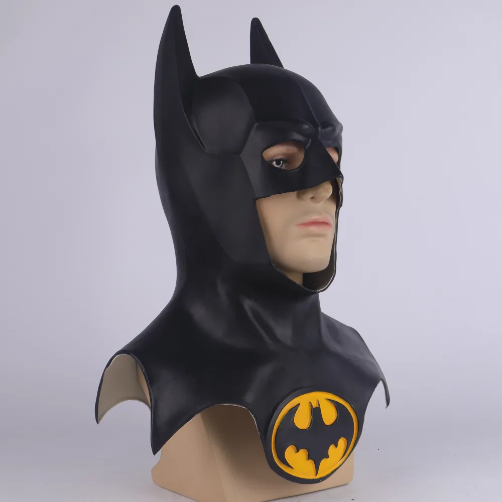 Batman Full Mask With Cowl The Dark Knight Rises Latex Helmet Adult Cosplay Prop 1203 I4402536160