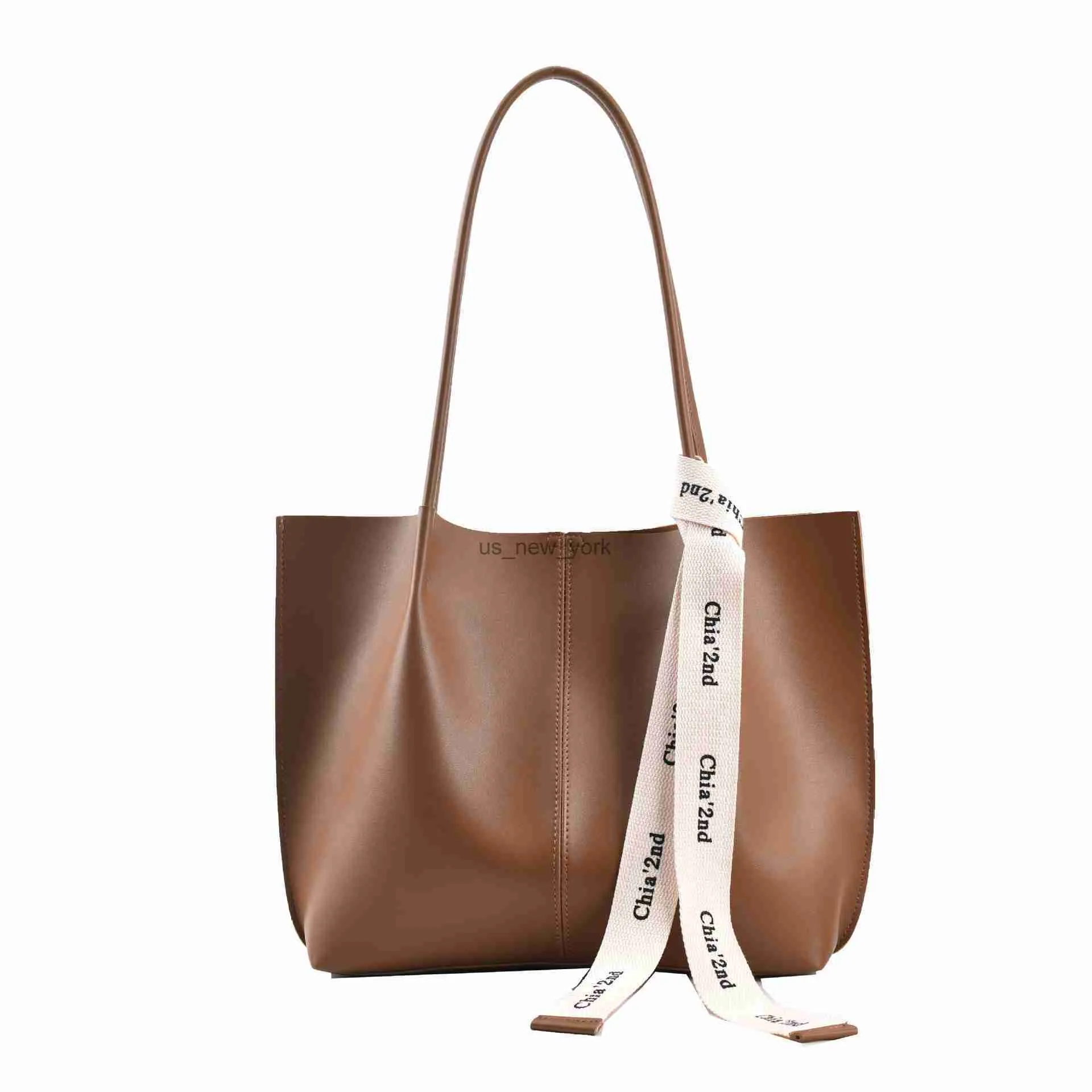 Totes Brown Black Women Bag wiosna nowa moda na ramię bolsa feminina luksusowa designerska torebka HKD230818
