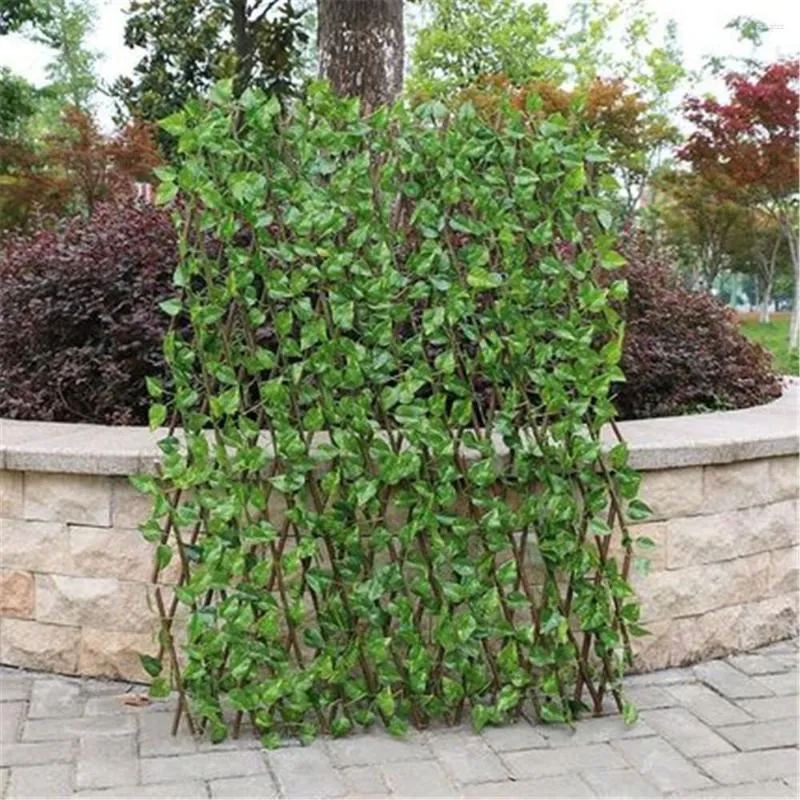 Decorative Flowers Artificial Silk Plastic Wall Hanging Plant Vine Flower Rattan Craft Ornament Supplies For Wedding Home Garden Decoration