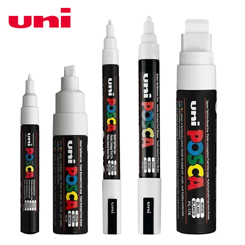 ペインティングペン5pcset uni posca paintペン混合マーカー5サイズ1 PC1M5M8K17Kグラフィティサプライロトゥラドー230818