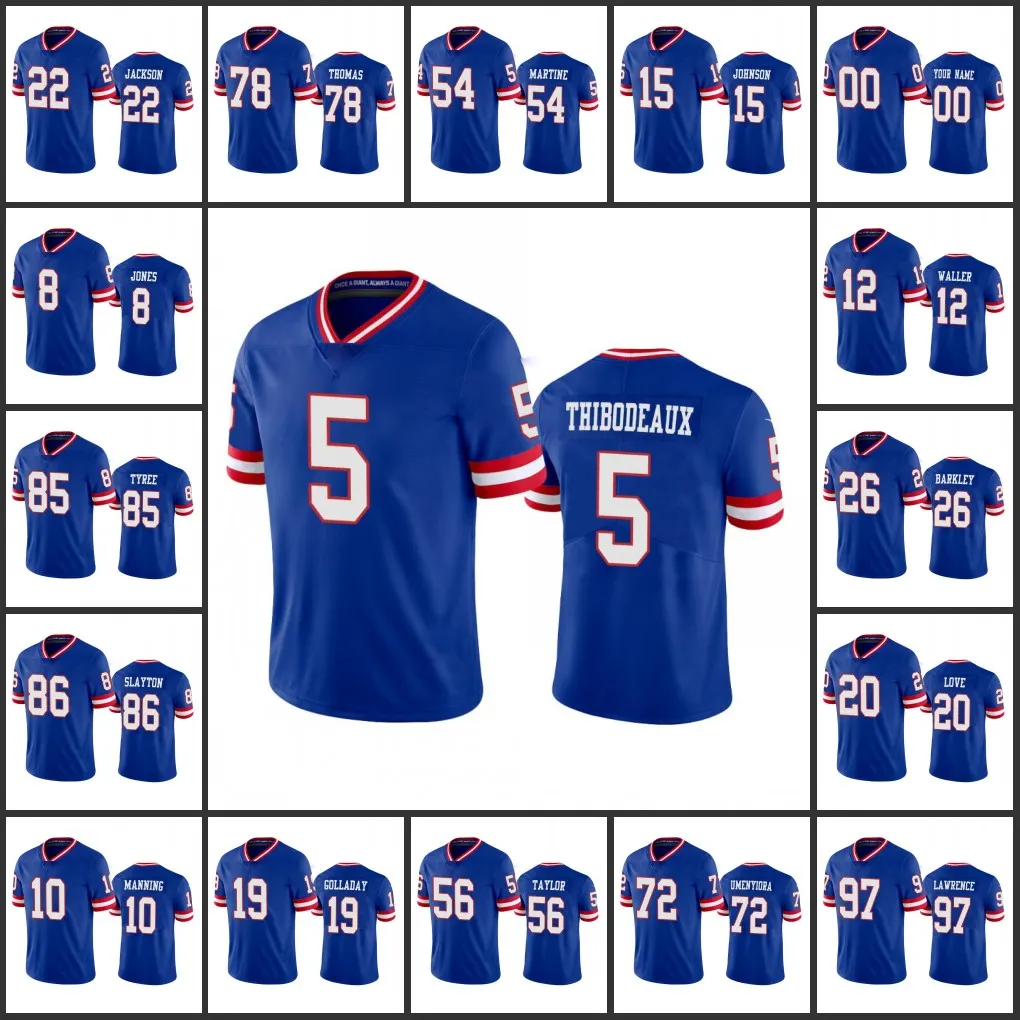 New York''giants'men 12 Darren Waller 56 Lawrence Taylor 26 Saquon Barkley Women Youth'nfl Royal Custom Classic Vapor Limited Jersey