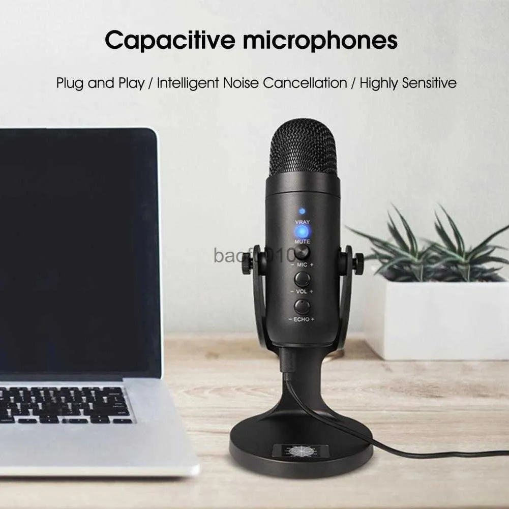 Microfoni MU900 Condensatore Microfono ad alta sensibilità Plug di riduzione del rumore intelligente Play USB Streaming Registrazione microfono per l'incontro HKD230818