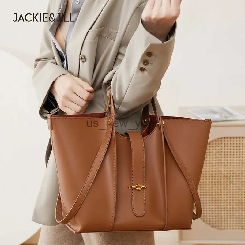 Totes Jackie Jill Sac fourre-tout en cuir véritable Sac pour femme haut de gamme avec une grande capacité Design exclusif Idéal pour les trajets quotidiens HKD230818