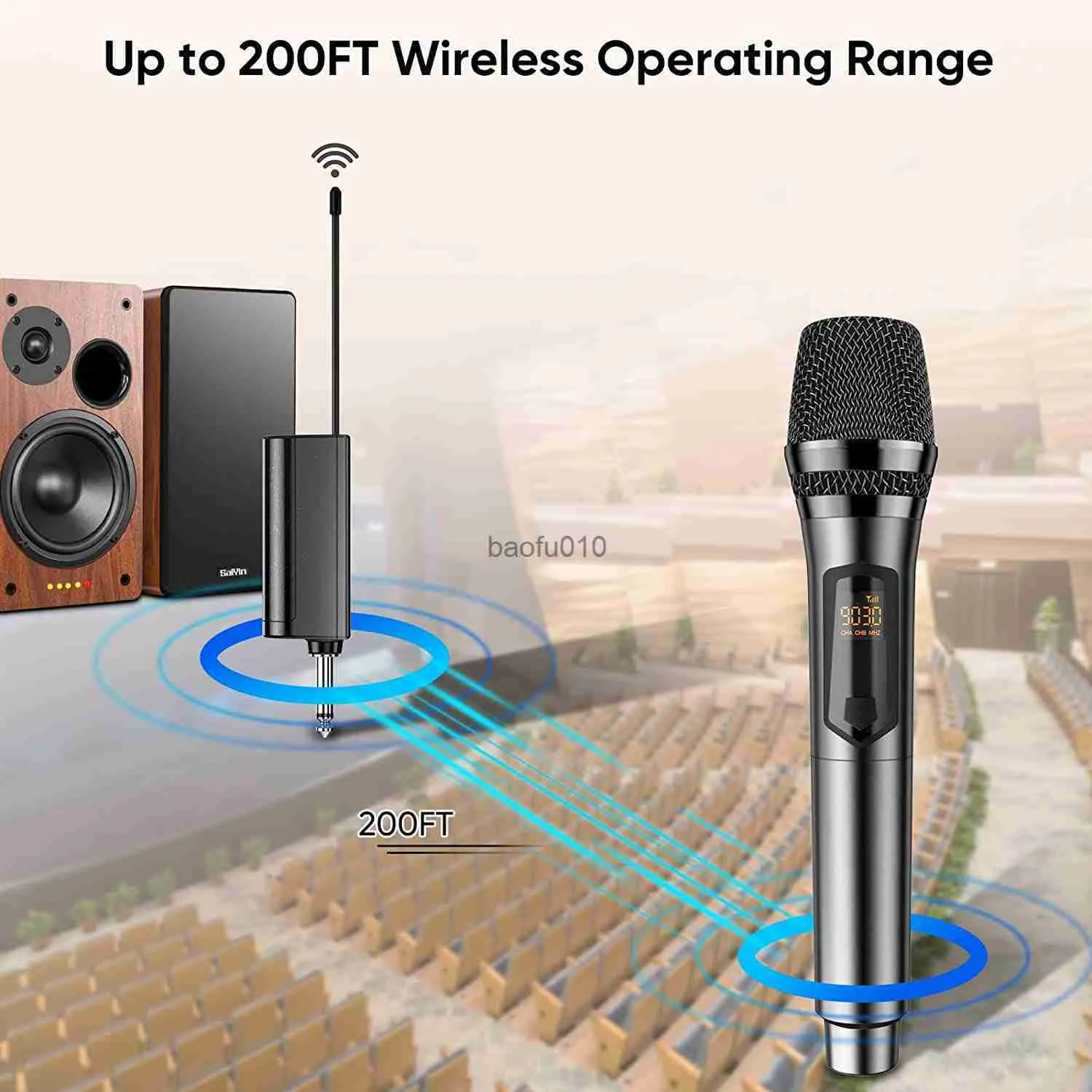 Microphone de karaoké sans fil Bluetooth - Micro rechargeable